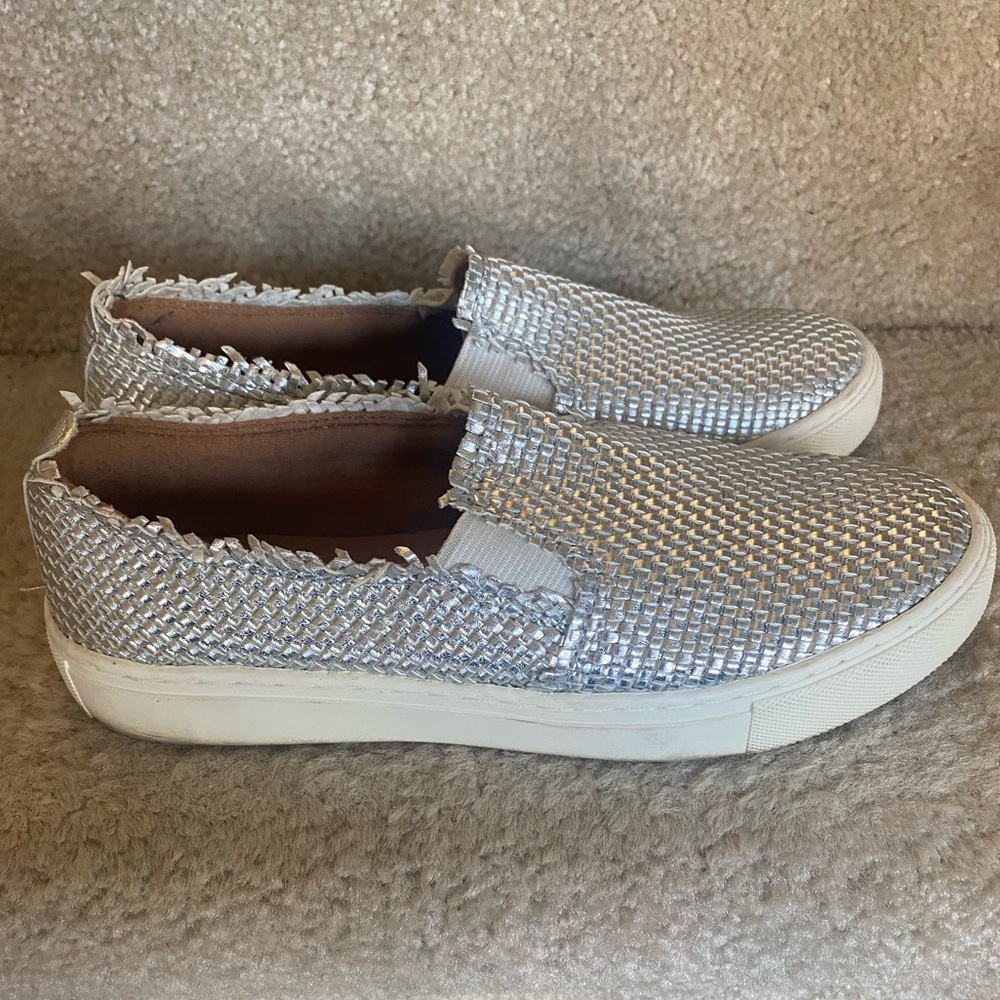 Indigo Road Silver Woven Sneakers
